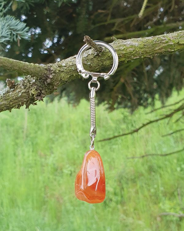 Klíčenka s příveskem z minerálu Karneol